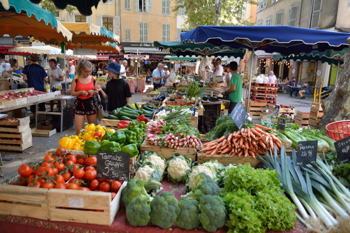 Marché et quartiers d’Aix-en-Provence